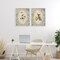 Stupell Industries Vintage Birds & Toile 2pc Framed Giclee Set, design by Radhika Modi